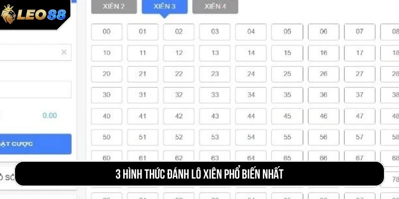 3 hình thức đánh lô xiên phổ biến nhất