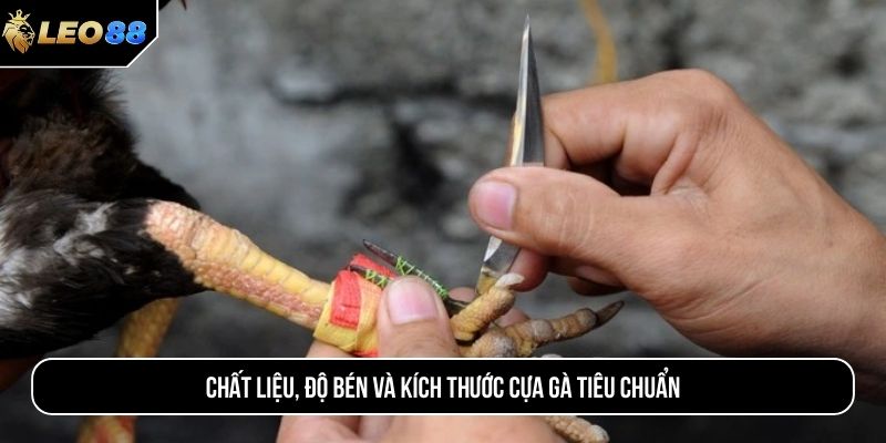 Chất liệu, độ bén và kích thước cựa gà tiêu chuẩn